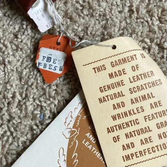 UNWORN Retro Vintage Leather Coat NWT Size M Fall Office Daily Wear Boho - Picture 5 of 13